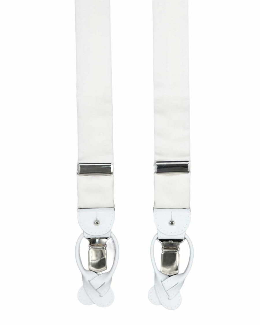 Bretelle in seta bianco