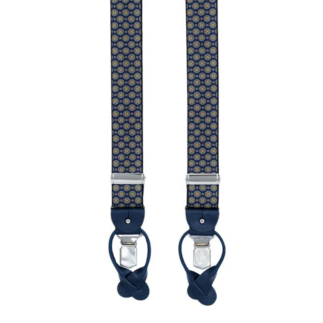 Bretelle cravatta cerchi blu