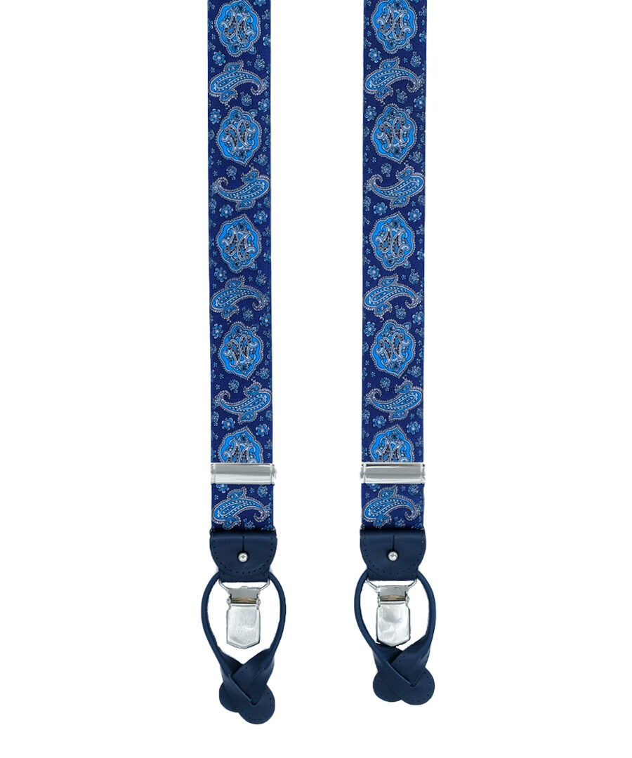 Bretelle cashmere blu/royal