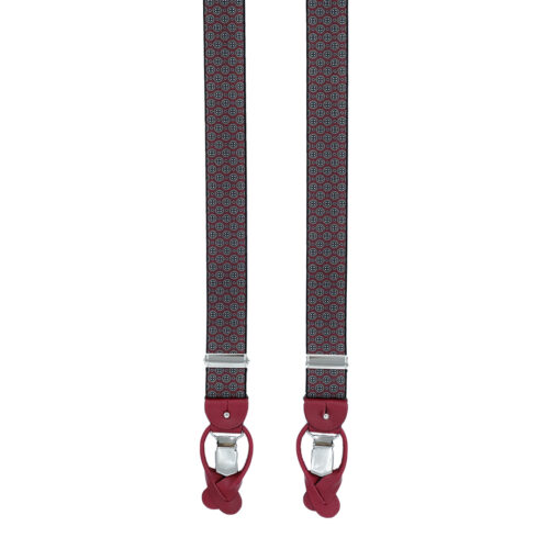 Bretelle cravatta cerchi bordeaux
