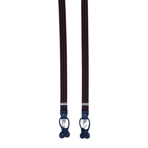Bretelle regimental bordeaux/blu