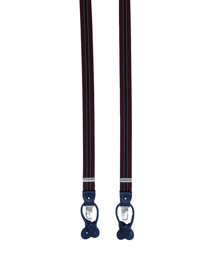 Bretelle regimental bordeaux/blu