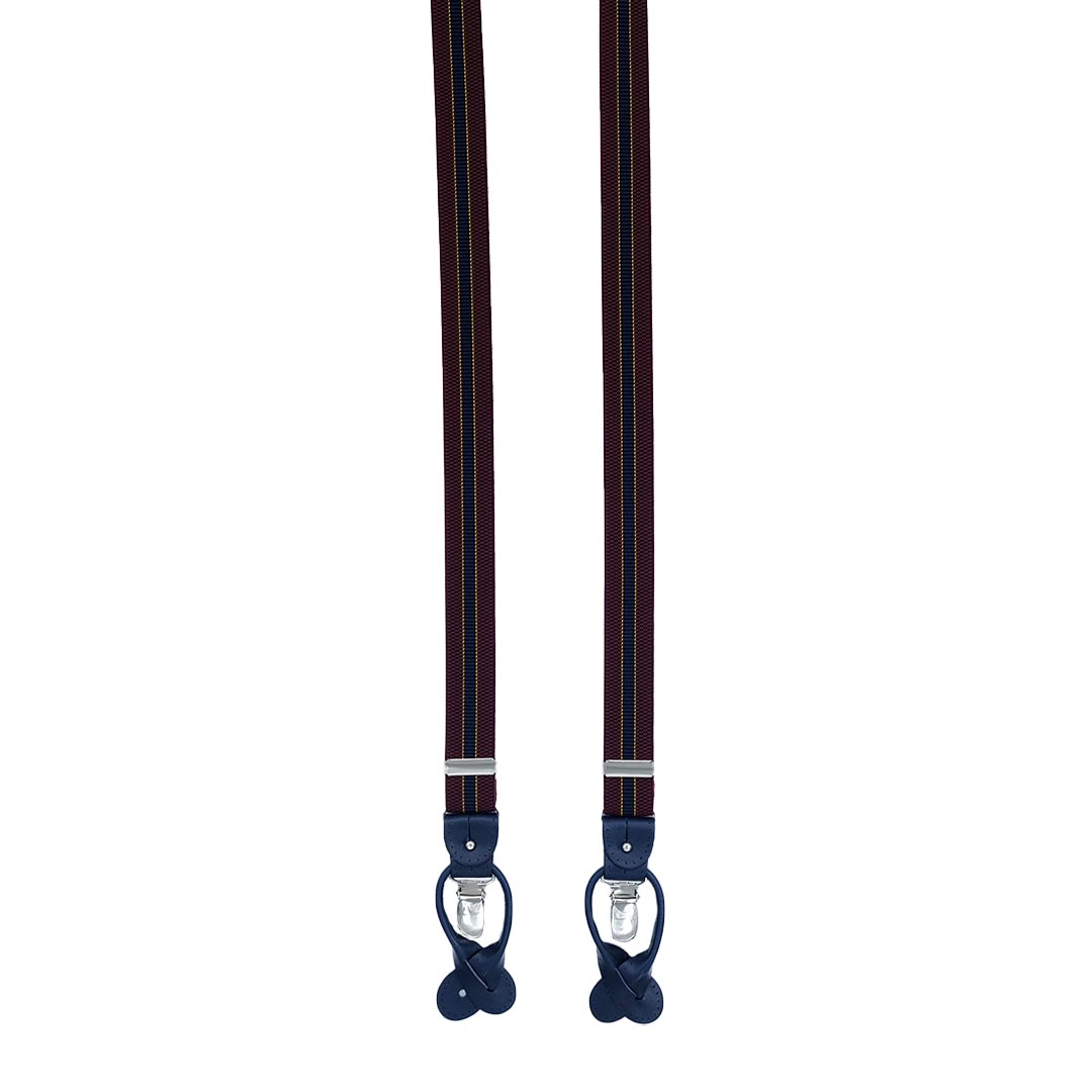 Bretelle regimental bordeaux/blu