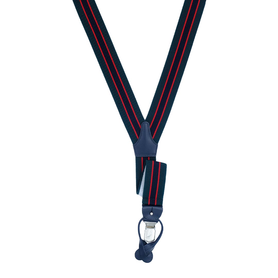 Bretelle verde/blu regimental - immagine 2