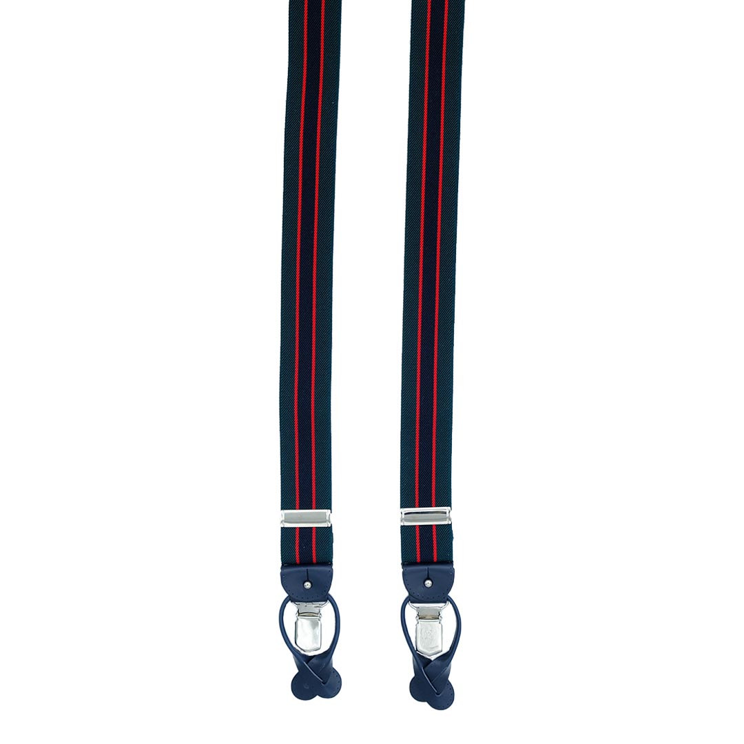 Bretelle verde/blu regimental